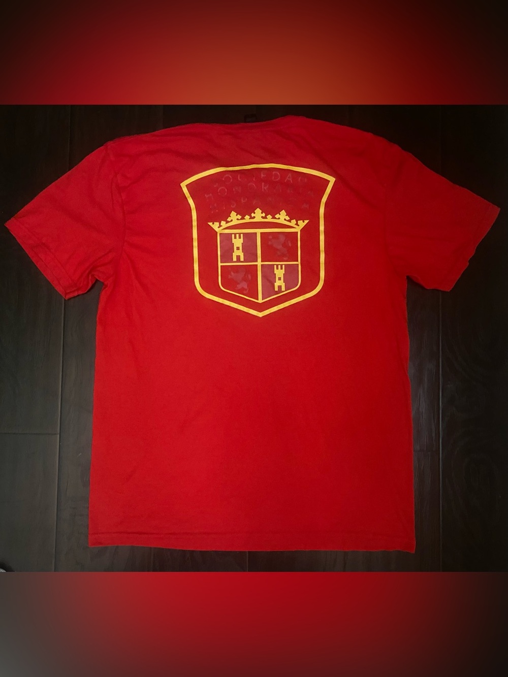 Gildan Softstyle Men's T-Shirt Red SpanishHonor Society Graphic Print Size Large